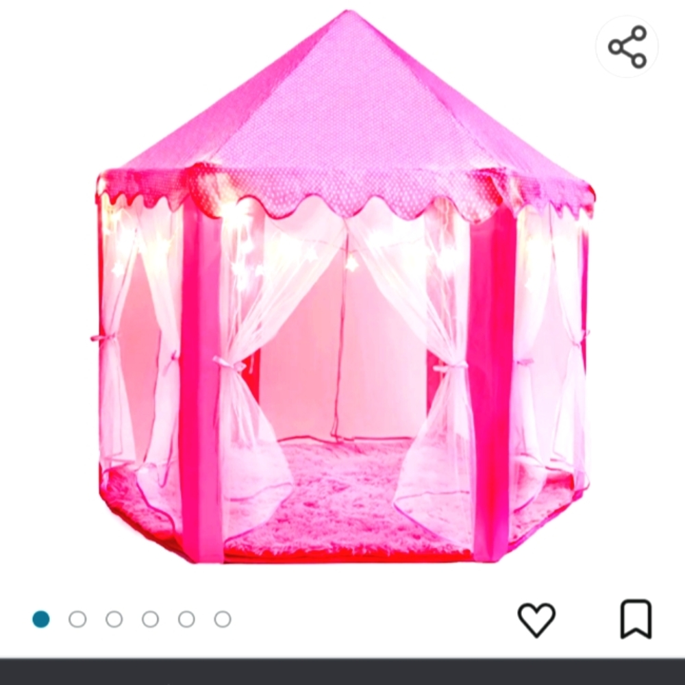 Girls light up canopy pkay tent